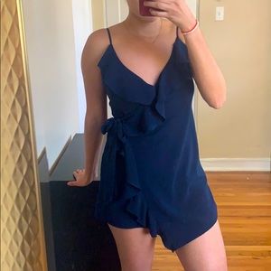 Dee Elly Navy Blue Wraparound Romper